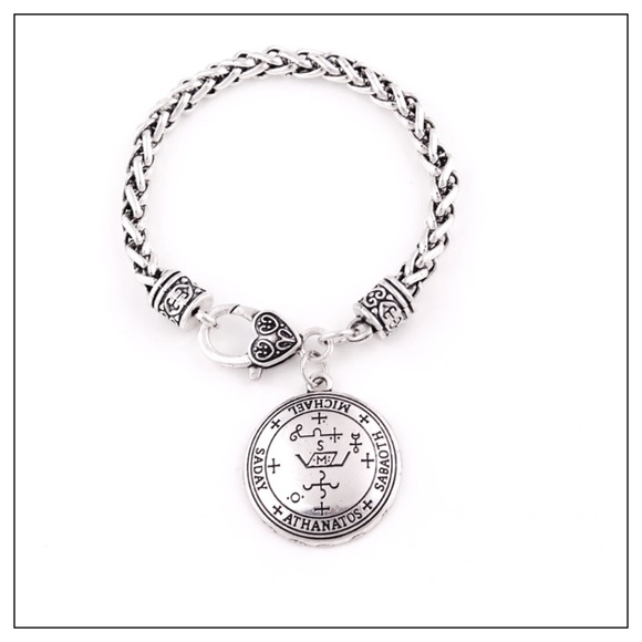 Arch Angel Michael Silver Sigil Protection Bracelet - Picture 3 of 5